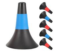 TOGEVAL Conos para Entrenamiento de Fútbol 6 Piezas Conos de Agilidad 23 CM Plástico Resistente Colores Negro-Rojo y Negro-Azul Equipo para Ejercicios de Velocidad y Coordinación