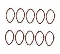 TOGEVAL Correa de Reloj de Cuero 20mm Bucle Flexible Anillos de Repuesto para Correas Mujer Accesorios para Relojes Color Marrón Oscuro Paquete 10 Piezas para Reemplazo