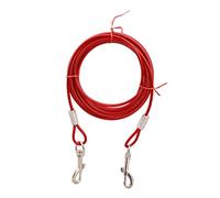 TOGEVAL Correa Doble para Perros Resistente y Alargada Cuerda de Tracción Práctica y Duradera para Mascotas Cable de Arrastre Rojo para y Entrenamiento