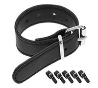 TOGEVAL Correas de Cesta para Bicicleta Infantil de PU Negro, Resistentes y Ajustables, 6 Piezas Hebillas Metálicas para Cesta Delantera, Compatibles Bicicletas y Patinetes, Uso