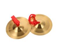 TOGEVAL Crótalos Metálicos De Aleación De 19 Cm Banda Para Dedos, Platillos De Mano Para Niños y Adultos, Instrumento Chino Para Danza, Educación Musical y Actuaciones