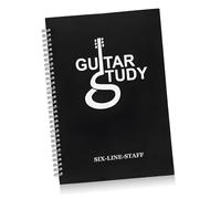 TOGEVAL Cuaderno de Partituras de Guitarra A4 Espiral Libro de Acordes DIY Cubierta Resistente de PP Cuaderno Ligero para Notas Musicales y Práctica de Música para Principiantes