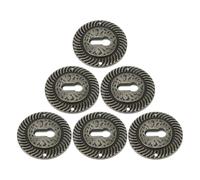 TOGEVAL Cubierta de Cerradura de Aleación de Zinc de Placas Redondas 6 Piezas Decorativas y Versátiles para Muebles Vintage para Paredes y Armarios