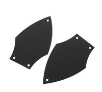 TOGEVAL Cubierta Metálica para Alma de Guitarra bajo Negra Placa de Mástil de Aleación de Aluminio 2 Piezas Protección Estable del Núcleo de Hierro Accesorios para Guitarra Eléctrica