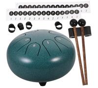 TOGEVAL de Lengüeta Acero Notas Lotus Pan Drum Kit Completo con Baquetas y Partituras Inglés Instrumento Musical para Meditación Yoga y Educación Infantil