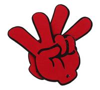 TOGEVAL Dedos de Tela de Fieltro 2 Piezas Color Rojo Tamaño Pequeño, Accesorio para Animadoras en Eventos Deportivos y Fiestas, Gesto de Victoria para Apoyo en Partidos y Celebraciones