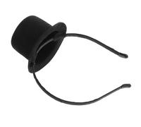 TOGEVAL Diadema Ajuste Negro Mini Sombrero de de Copa de Poliéster Diseño Único y para Fiestas Temáticas y Cumpleaños
