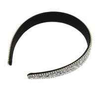 TOGEVAL Diadema Color de Mujer Antideslizante Cristales Brillantes Material Elegante y Tela Pedrería Uso Diario