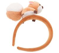 TOGEVAL Diadema de Ardilla de Peluche Marrón Adultos Accesorio para Fiesta y Carnaval Aro de Pelo Animal Divertido para Disfraz y Fotomatón Tocado de Felpa Cómodo y Ligero