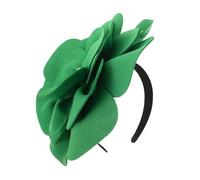 TOGEVAL Diadema Floral de Novia Grandes Flores y Perlas, Tocado Verde para Niñas y Damas de Honor, Accesorio para Cabello en Fiestas, Bodas y Eventos Obsequios