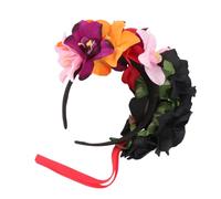 TOGEVAL Diadema Floral Mujer con Orquídeas y Tocado Elegante para Fiestas Halloween Accesorio para Pelo Festival y Sesiones Fotográficas