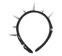TOGEVAL Diadema Punk Gótica con Púas Metalizadas Accesorio Steampunk Resistente y Cómodo para Fiesta Halloween y Cosplay Rock Negro Unisex