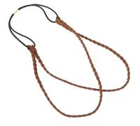 TOGEVAL Diadema Trenzada Retorcida de Doble Capa en Color Café Banda Cabello Ajustable de Gamuza Accesorio de Moda Bohemio para Mujer Adorno Elegante y Práctico para Uso Diario