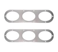 TOGEVAL Difusor Trasero de Parachoques 2 Piezas de Aleación de Aluminio Ventilado Plata para Mejora Aerodinámica y Reducción de Turbulencias en Accesorios Exteriores de Coche