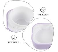 TOGEVAL Envases de Plástico Cuadrados Rellenable Doble Capa con Tapadera, Set de 10 Piezas (5g, 10g, 20g, 30g, 50g), Contenedores para Crema Facial y Cuidado Piel en Viaje
