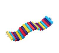 TOGEVAL Escalera De Troncos De Colores para Hámsters Escalera para Mascotas Juguete De Escalada para Loros Puente para Pájaros