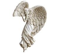 TOGEVAL Escultura Alas de Ángel Decorativa Resina para Marco de Puerta Adorno Esquinero Encantador para Hogar Hotel y Tienda Figura Ornamental Única y Texturizada