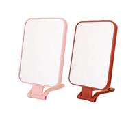TOGEVAL Espejo Cosmético Plegable Doble Cara 2 Piezas Rosa y Burdeos Espejo de Maquillaje Aumento Sobremesa y Portátil para Dormitorio y Uso Doméstico