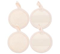 TOGEVAL Esponja Exfoliante de Lufa Natural para Baño y Ducha 4 Piezas 8 CM Esponja Corporal y Biodegradable para Limpieza Profunda y Cuidado Piel
