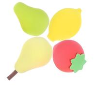 TOGEVAL Esponjas De Maquillaje Frutas 4 Piezas Tamaño Pequeño Para Base y Polvos Cosméticos Uso Húmedo y Seco Para Mujeres