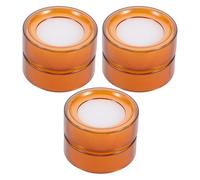 TOGEVAL Esponjas Humectantes para Dedos 6 Piezas Transparentes Naranja Tarro Humectante Antiderrames Base Antideslizante para Contar Dinero y Documentos en Oficina