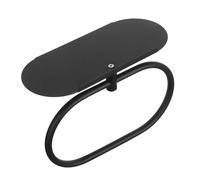 TOGEVAL Estante para Toallas de Baño Inoxidable Anillo Ovalado Adhesivo sin Taladro con Estante Integrado Organizador Moderno para Colgar Toallas Pared Accesorio Funcional y Duradero