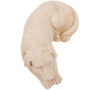 TOGEVAL Estatua Funeraria de Mascota para Jardín en Resina Color Beige, Lápida Conmemorativa para Perro, Adorno Exterior para Tumba, Figura Decorativa Resistente para Exteriores