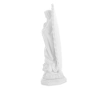 TOGEVAL Estatua Virgen María de Resina Decorativa Figura Religiosa Católica para Hogar y Oficina Escultura Miniatura Virgen María Adorno de Artesanía Resina Blanca