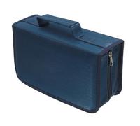 TOGEVAL Estuche para CD y DVD Resistente y Capacidad para Discos Funda de Almacenamiento para Coche y Viajes Diseño Minimalista y Protección contra Arañazos Azul Oscuro