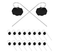 TOGEVAL Etiquetas Acrílicas para Plantas Negras Modelo 20 con Estacas, Reutilizables y Resistentes al Sol y Lluvia para Jardín y Huerto, Kit de Jardinería con 20 Marcadores para Macetas