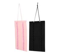 TOGEVAL Expositor de Cinturones de Taekwondo para Pared 2 Piezas Negro y Rosa Organizador de Almacenamiento para Cinturones y Medallas Soporte Colgante Resistente para Sala de