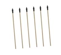 TOGEVAL Flechas de Tradicionales de 43 Cm Punta de Goma Segura, 6 Piezas de Madera para Juego y Entrenamiento al Aire Libre, Juguete Divertido y Accesorio de Caza Adultos