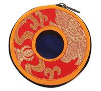 TOGEVAL Funda Nepalí para Platillos de Meditación Bolsa Bordada Resistente y Ligera Diseño Tradicional con Cremallera para Guardar Campana de Protector Portátil para Bell Color Aleatorio