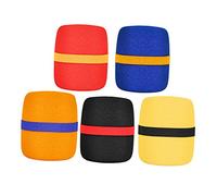 TOGEVAL Funda Protectora para Micrófono Bloquea Saliva de Esponja a Prueba de Viento Anillo de Colores, 5 Piezas y Ofrece Fuerte Adaptabilidad Color Aleatorio