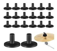 TOGEVAL Fundas de Plástico para Platillos de Batería, 20 Piezas Negras, Tamaño 3.8 X 1.96 Cm, Protección para Soportes de Platillos, Accesorios para Instrumentos de Percusión