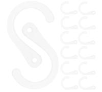 TOGEVAL Ganchos de Plástico en Forma de J para Colgar Calcetines, Sombreros y Bolsas, Percha Semitransparente 100 Unidades, Organizador Práctico para Hogar y Tienda