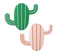 TOGEVAL Ganchos para Llaves Flexibles de Pared 2 Unidades, Perchas de Silicona Impermeables en Forma de Cactus, Colgador Multifuncional para Baño, Cocina y Entrada, Color Aleatorio