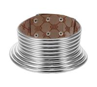 TOGEVAL Gargantilla Africana Gruesa para Mujer Collar Punk Gótico Tribal Ajustable Gargantilla Larga Diseño Étnico Floral Plateado Accesorio Llamativo para Ocasiones Obsequios