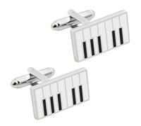 TOGEVAL Gemelos de Camisa Diseño de Piano para Hombres, Estilo Creativo Acabado Metálico, Aleación Resistente, Cierre Decorativo, Obsequio Adecuado para Navidad, Tamaño 2.30X1.30X1.00Cm