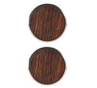 TOGEVAL Gemelos de Camisa Redondos de Madera de Nogal y Arce 1 Par Botones Decorativos para Camisas de Hombre Accesorios de Moda Casuales Vestir