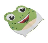 TOGEVAL Gorro de Natación Infantil de Silicona con Orejeras y Elástico Diseño de Rana Niñas Protección Antideslizante para Piscina y Juegos Acuáticos