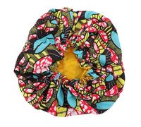 TOGEVAL Gorro De Satén Ajustable Para Dormir Mujer, Doble Capa, Color Amarillo Ovalado, Protección Cabello Anticaída, Uso Nocturno y Cuidado Del Peinado