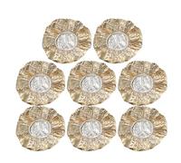 TOGEVAL Gorros Térmicos de Papel de Aluminio para Peluquería 8 Piezas Color Dorado Reutilizables Gorros para Mascarilla Capilar Acondicionamiento Profundo y Vaporizar el Cabello