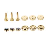 TOGEVAL Hebilla De Botón De Pistón Dorada Pequeña Para Trompeta, Accesorio Metálico De Presión Para Instrumentos Musicales, Repuesto Resistente y Compatible Para Latón En Banda y Orquesta