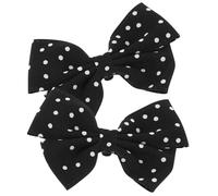 TOGEVAL Hebillas de Zapatos para Mujer Lazo y Puntos Negros, Clips Elegantes y Fáciles de Usar para Bodas y Fiestas, Diseño Delicado de Tejido