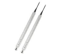 TOGEVAL Herramientas de Reflexología Facial 2piezas Bolígrafo de Acupresión de Acero Inoxidable Multi-funcional para Puntos Auriculares y Hombros Que Alivia la Presión Corporal