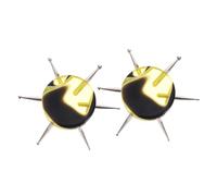 TOGEVAL Herramientas para Puntear Uñas Mango Acrílico y Punta Redonda, 2 Piezas para Manualidades y Decoración en Procesos de Arcilla y Arte de Uñas