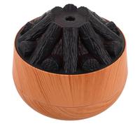 TOGEVAL Humidificador Pequeño de Escritorio Imitación de Madera y Luz Nocturna en Forma de Llama Mini Humidificador Portátil USB de 300 Ml para Dormitorio Hogar Oficina Silencioso