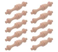 TOGEVAL Husillos de Madera sin Terminar para Barandillas Interiores, 10 Piezas, 75 X 18 Mm, Postes de Balaustre para Mejoras del Hogar y Manualidades, Decoración de Muebles y Escaleras