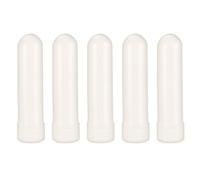 TOGEVAL Inhaladores Nasales Efecto Estimulante Blancos de Plástico 5 Tubos Recargables y Operación Simple para Uso en Escuela y Trabajo